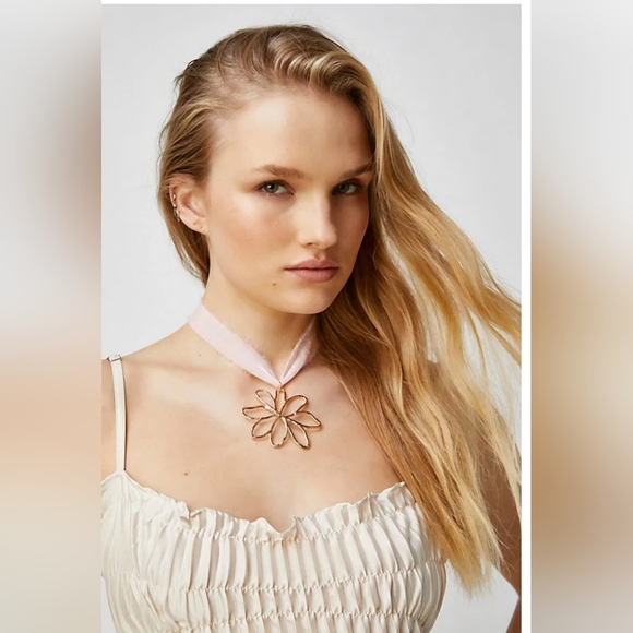 NEW! Free People, Annabelle Choker, Pink/Gold- NWT - Picture 2 of 9